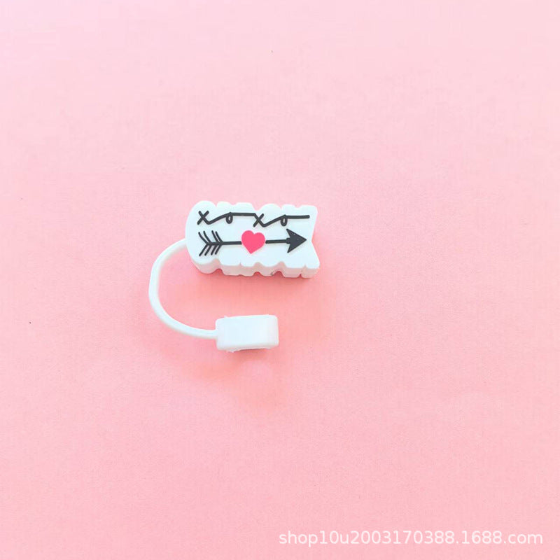 Wholesale 10mm silicone straw dust cap glass straw dust cover set Stanley cup leak-proof plug universal